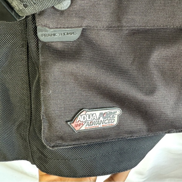 FRANK THOMAS BIKER JACKET BLACK MOTOCYCLE COAT MADE IN ENGLAND MEN SIZE LARGE - Picture 14 of 17